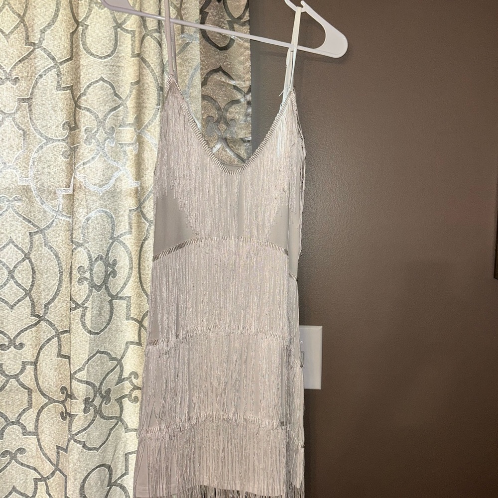 Fringe Spaghetti Strap Dress